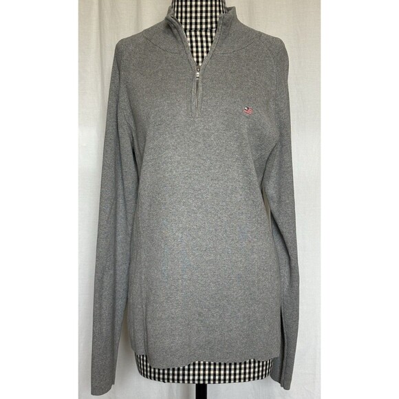 Polo Ralph Lauren Polo Jeans Co XL Pullover Sweater Quarter Zip USA Flag Logo - Picture 2 of 9